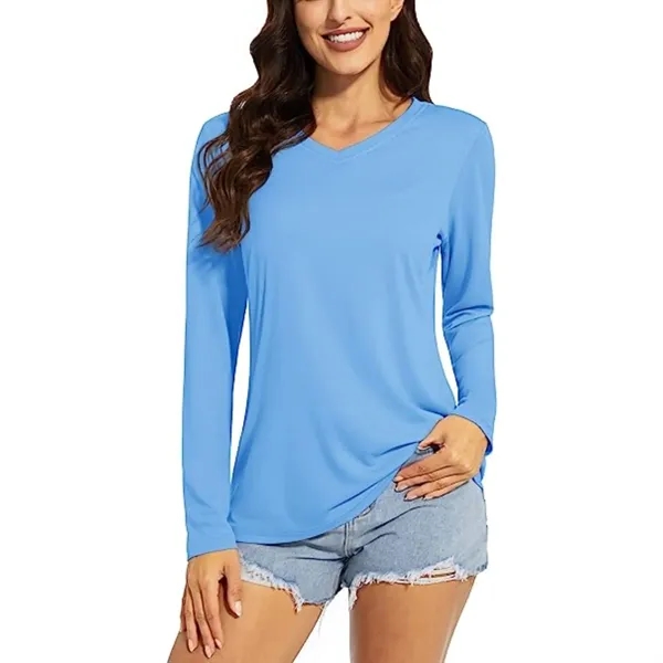 REPREVE® - Women's rPET Performance V-Neck T-Shirt - REPREVE® - Women's rPET Performance V-Neck T-Shirt - Image 11 of 15