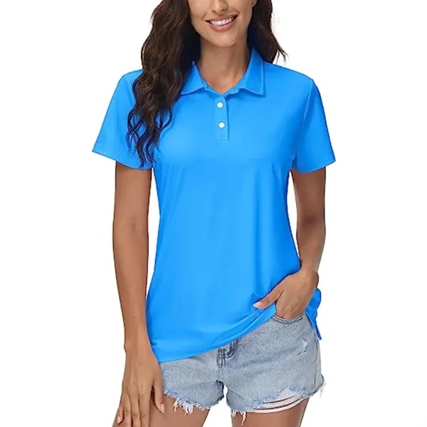 REPREVE® - Women's Recycled Polyester Polo Shirt - REPREVE® - Women's Recycled Polyester Polo Shirt - Image 3 of 17