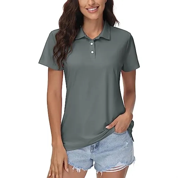 REPREVE® - Women's Recycled Polyester Polo Shirt - REPREVE® - Women's Recycled Polyester Polo Shirt - Image 8 of 17