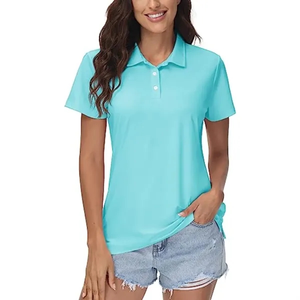 REPREVE® - Women's Recycled Polyester Polo Shirt - REPREVE® - Women's Recycled Polyester Polo Shirt - Image 9 of 17
