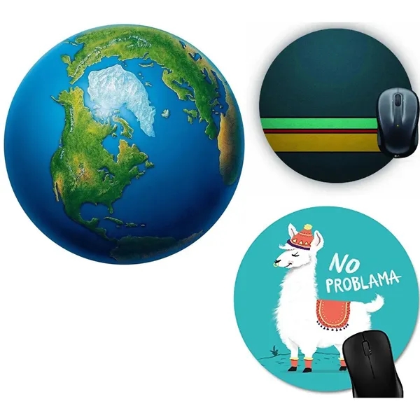 Full Color Sublimation Round Mouse Pads - Full Color Sublimation Round Mouse Pads - Image 0 of 1