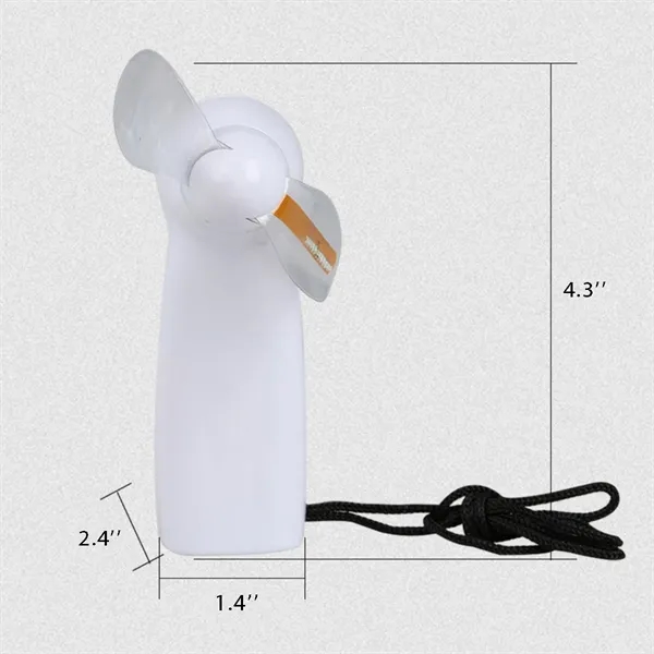 Rechargeable Flash Handheld Mini LED Fan With Message