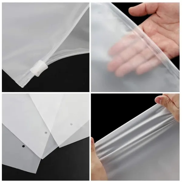 5.9"x 7.9" Frosted Zipper Poly Packaging Bags - 5.9"x 7.9" Frosted Zipper Poly Packaging Bags - Image 2 of 4