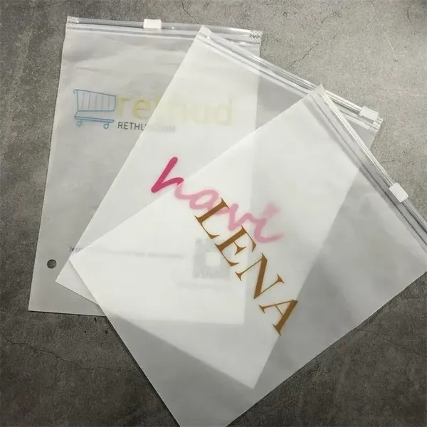7.9"x 11.8" Frosted Clothing Zip Reclosable Bag - 7.9"x 11.8" Frosted Clothing Zip Reclosable Bag - Image 0 of 4