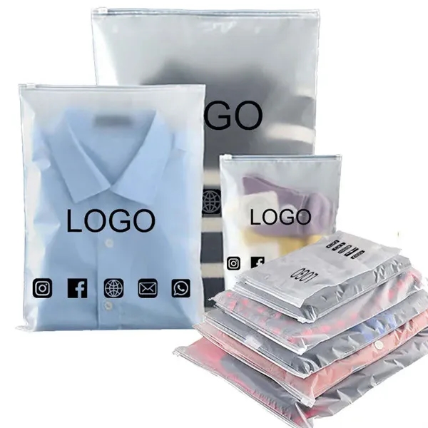 11.8" x 13.8" Frosted Zipper Poly Packaging Bags - 11.8" x 13.8" Frosted Zipper Poly Packaging Bags - Image 0 of 4