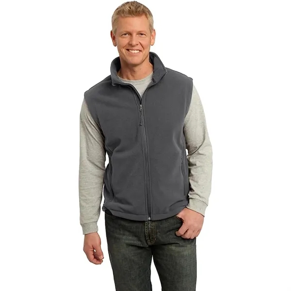 Men's Recycled Full Zip Fleece Vest W/ Wrinkle Resistance - Men's Recycled Full Zip Fleece Vest W/ Wrinkle Resistance - Image 4 of 6