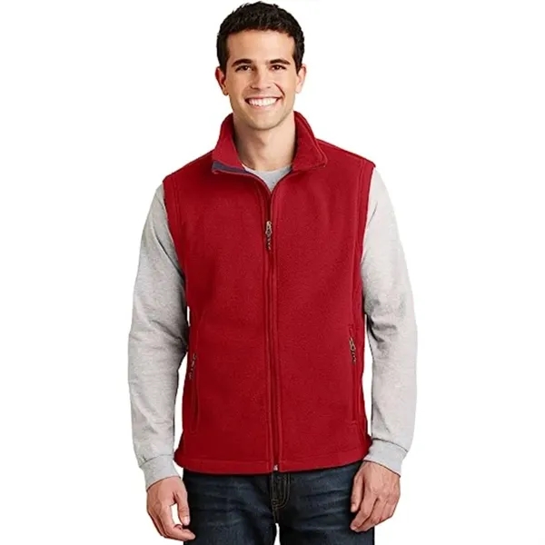 Men's Recycled Full Zip Fleece Vest W/ Wrinkle Resistance - Men's Recycled Full Zip Fleece Vest W/ Wrinkle Resistance - Image 6 of 6