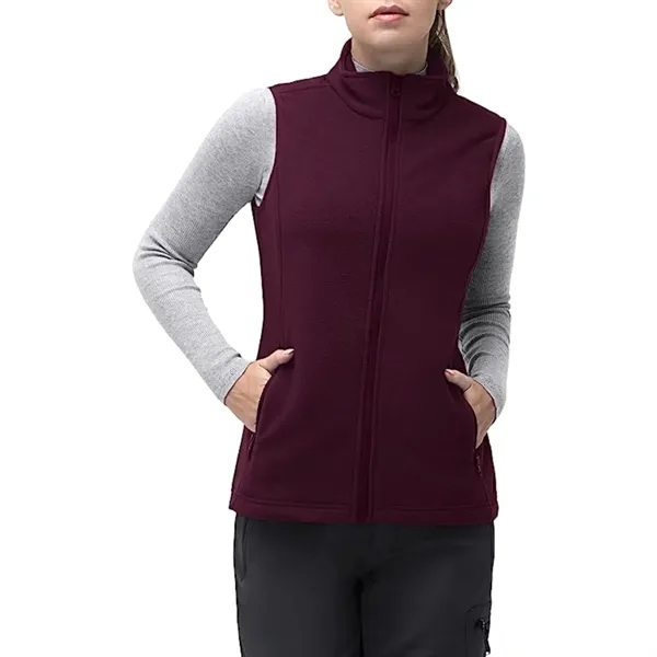 Women's Recycled Full Zip Fleece Vest W/ Wrinkle Resistance - Women's Recycled Full Zip Fleece Vest W/ Wrinkle Resistance - Image 5 of 11