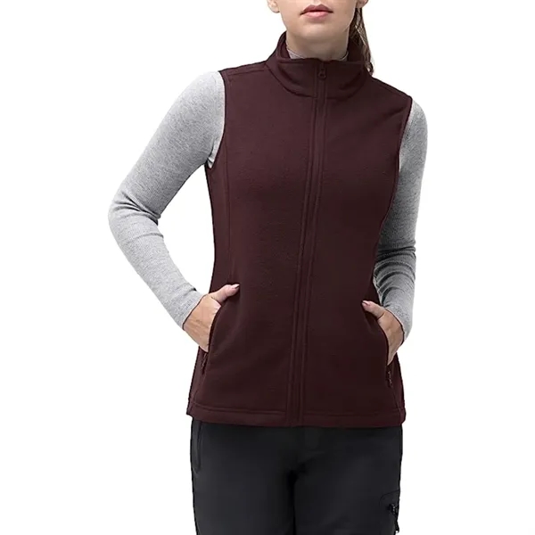 Women's Recycled Full Zip Fleece Vest W/ Wrinkle Resistance - Women's Recycled Full Zip Fleece Vest W/ Wrinkle Resistance - Image 6 of 11