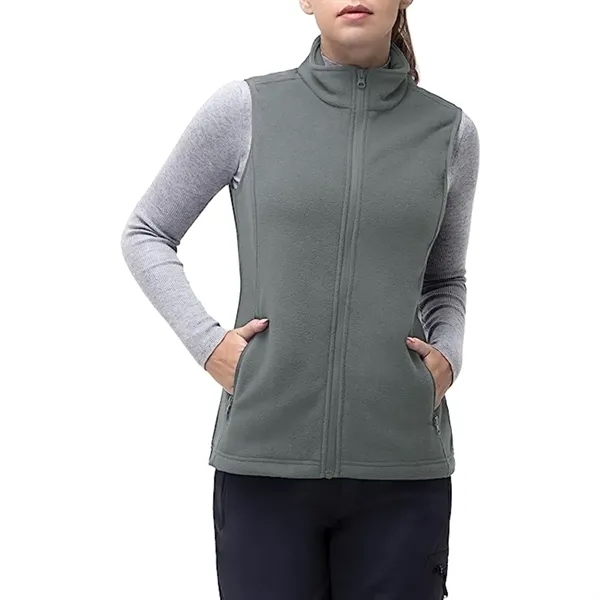 Women's Recycled Full Zip Fleece Vest W/ Wrinkle Resistance - Women's Recycled Full Zip Fleece Vest W/ Wrinkle Resistance - Image 7 of 11