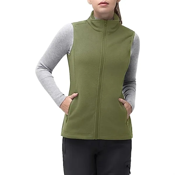 Women's Recycled Full Zip Fleece Vest W/ Wrinkle Resistance - Women's Recycled Full Zip Fleece Vest W/ Wrinkle Resistance - Image 9 of 11