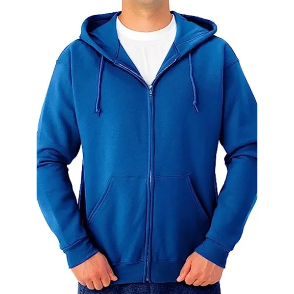Men's Recycled Antibacterial Zipper Hoodie, Kangaroo Pocket - Men's Recycled Antibacterial Zipper Hoodie, Kangaroo Pocket - Image 2 of 8