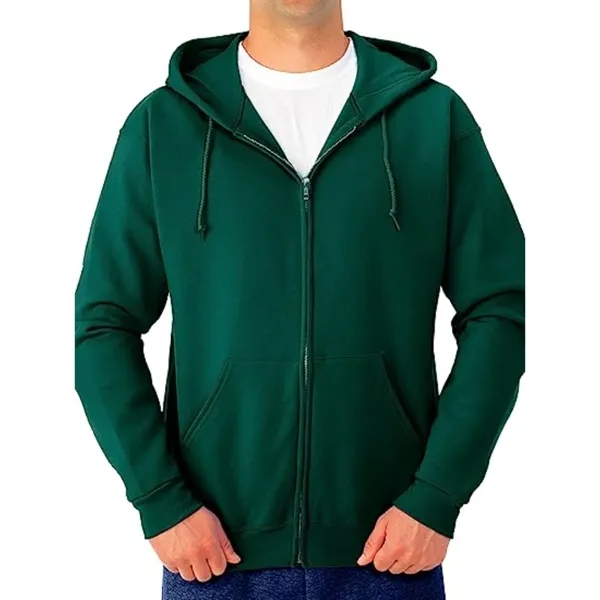 Men's Recycled Antibacterial Zipper Hoodie, Kangaroo Pocket - Men's Recycled Antibacterial Zipper Hoodie, Kangaroo Pocket - Image 5 of 8