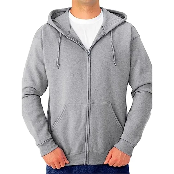 Men's Recycled Antibacterial Zipper Hoodie, Kangaroo Pocket - Men's Recycled Antibacterial Zipper Hoodie, Kangaroo Pocket - Image 6 of 8