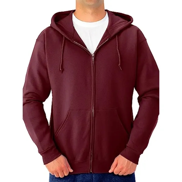 Men's Recycled Antibacterial Zipper Hoodie, Kangaroo Pocket - Men's Recycled Antibacterial Zipper Hoodie, Kangaroo Pocket - Image 7 of 8