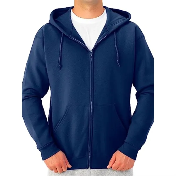 Men's Recycled Antibacterial Zipper Hoodie, Kangaroo Pocket - Men's Recycled Antibacterial Zipper Hoodie, Kangaroo Pocket - Image 8 of 8