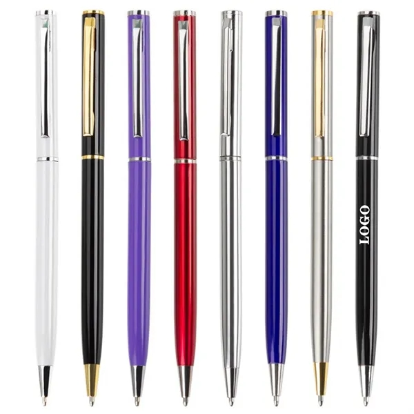 Slim Twist Signature Gel Black Ink Metal Ballpoint Pen - Slim Twist Signature Gel Black Ink Metal Ballpoint Pen - Image 0 of 1