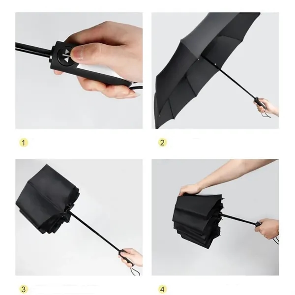 Sun And Rain Dual-use Automatic Three-fold Sunshade Umbrella - Sun And Rain Dual-use Automatic Three-fold Sunshade Umbrella - Image 2 of 4