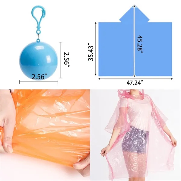 Portable Travel Trek Transparent Disposable Raincoat - Portable Travel Trek Transparent Disposable Raincoat - Image 1 of 1