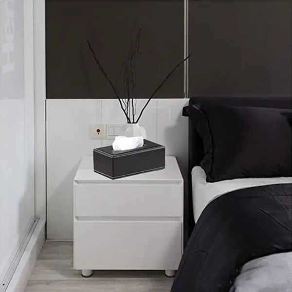 Luxury Pu Leather Facial Tissue Box - Luxury Pu Leather Facial Tissue Box - Image 5 of 6