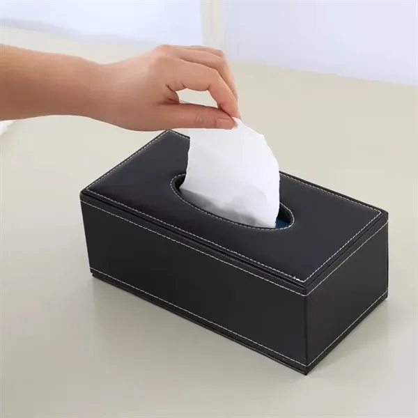 Luxury Pu Leather Facial Tissue Box - Luxury Pu Leather Facial Tissue Box - Image 1 of 6