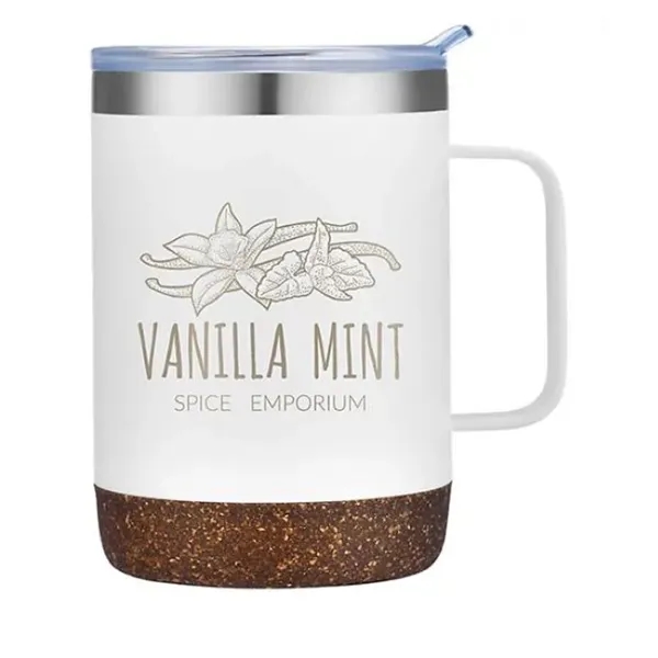 Saratoga Powder Coated Cork Bottom Mug 12 oz - Saratoga Powder Coated Cork Bottom Mug 12 oz - Image 0 of 0