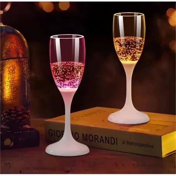 LED Wine Champagne Flute Glasses 4oz - LED Wine Champagne Flute Glasses 4oz - Image 1 of 5