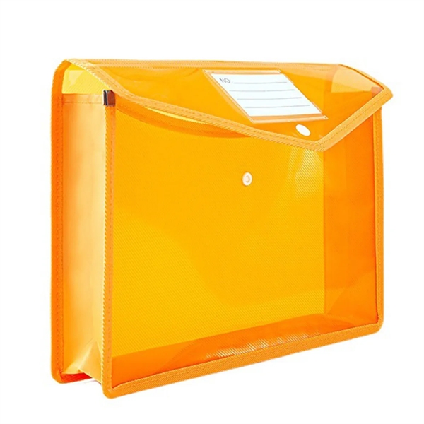 Waterproof Plastic A4 Size Document File Folder with Label - Waterproof Plastic A4 Size Document File Folder with Label - Image 1 of 4