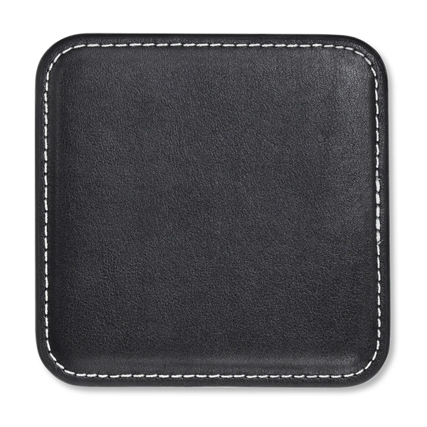 Vintage Leather Square Coaster - Vintage Leather Square Coaster - Image 3 of 4