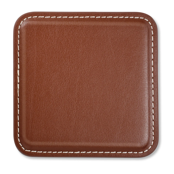 Vintage Leather Square Coaster - Vintage Leather Square Coaster - Image 4 of 4