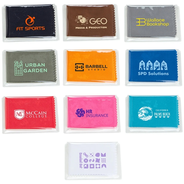 6- x 6- 220GSM Microfiber Cleaning Cloth in Clear PVC Case
