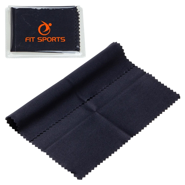 6- x 6- 220GSM Microfiber Cleaning Cloth in Clear PVC Case