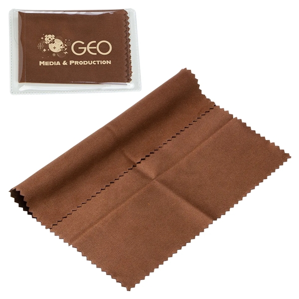 6- x 6- 220GSM Microfiber Cleaning Cloth in Clear PVC Case
