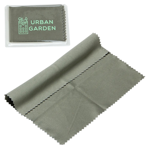 6- x 6- 220GSM Microfiber Cleaning Cloth in Clear PVC Case