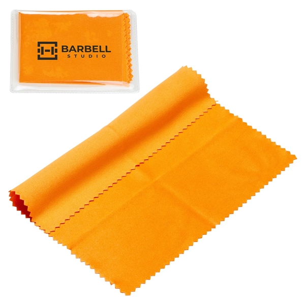 6- x 6- 220GSM Microfiber Cleaning Cloth in Clear PVC Case