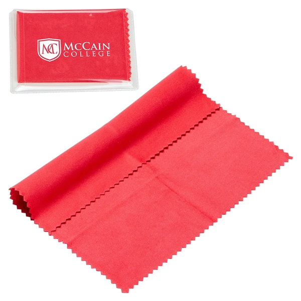 6- x 6- 220GSM Microfiber Cleaning Cloth in Clear PVC Case