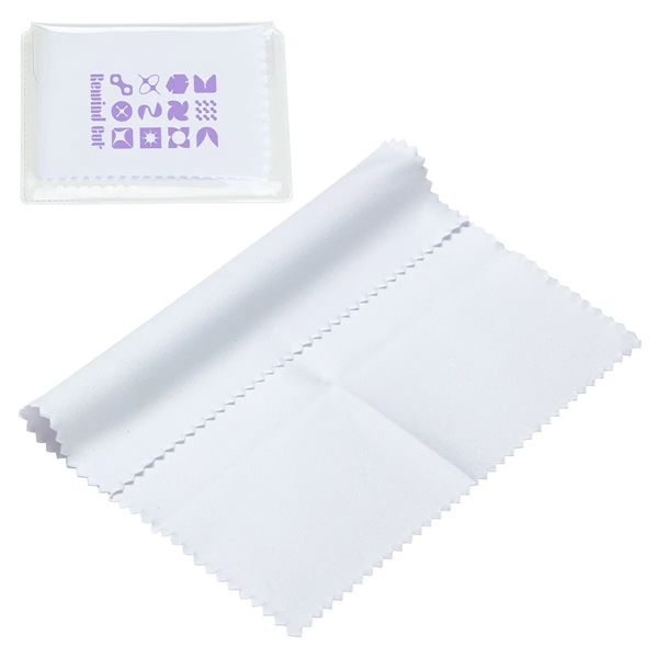 6- x 6- 220GSM Microfiber Cleaning Cloth in Clear PVC Case