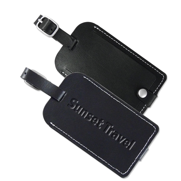 Vintage Leather Luggage Tag - Vintage Leather Luggage Tag - Image 0 of 5