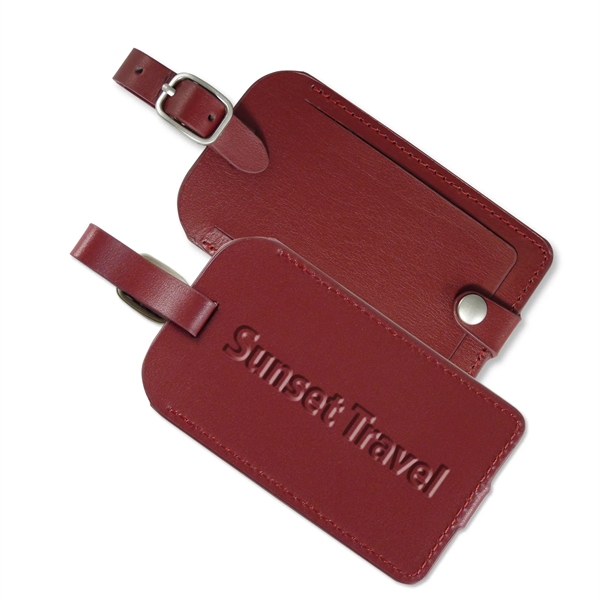 Vintage Leather Luggage Tag - Vintage Leather Luggage Tag - Image 2 of 5
