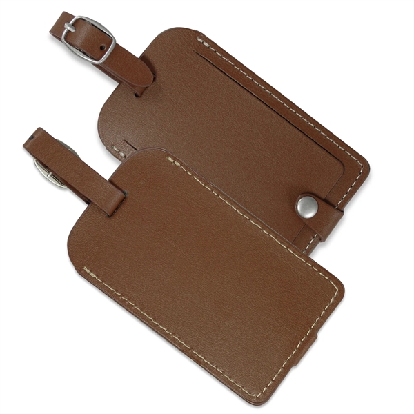 Vintage Leather Luggage Tag - Vintage Leather Luggage Tag - Image 4 of 5