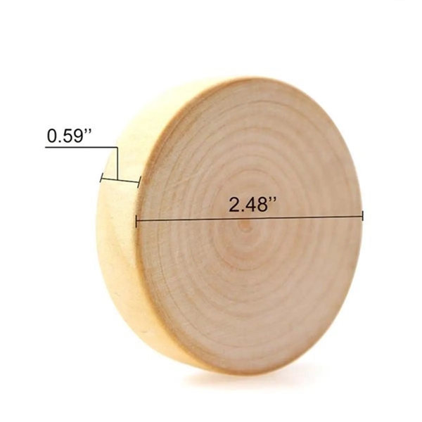 Portable Round Magnetic Wood Coaster Bottle Opener - Portable Round Magnetic Wood Coaster Bottle Opener - Image 1 of 1