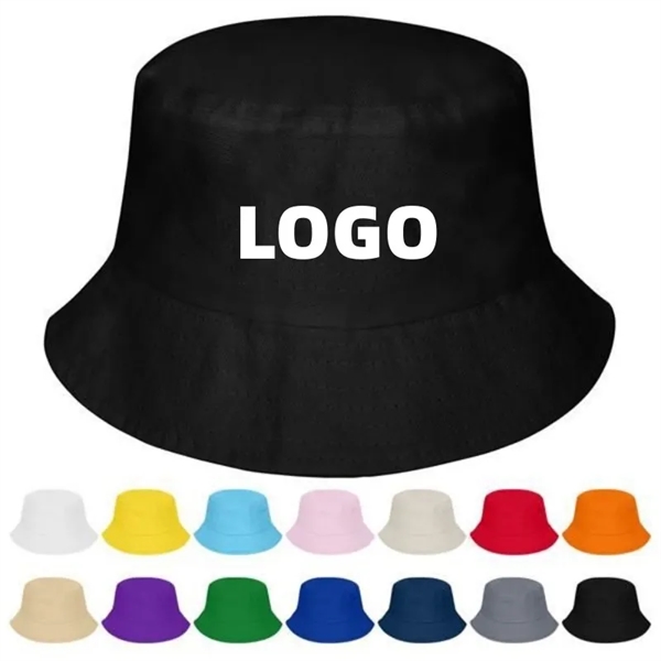 Embroidered Cotton Bucket Hat - Embroidered Cotton Bucket Hat - Image 0 of 2