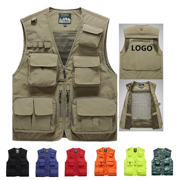 Casual Outdoor Work Safari Fishing Photo Vest - Casual Outdoor Work Safari Fishing Photo Vest - Image 0 of 3