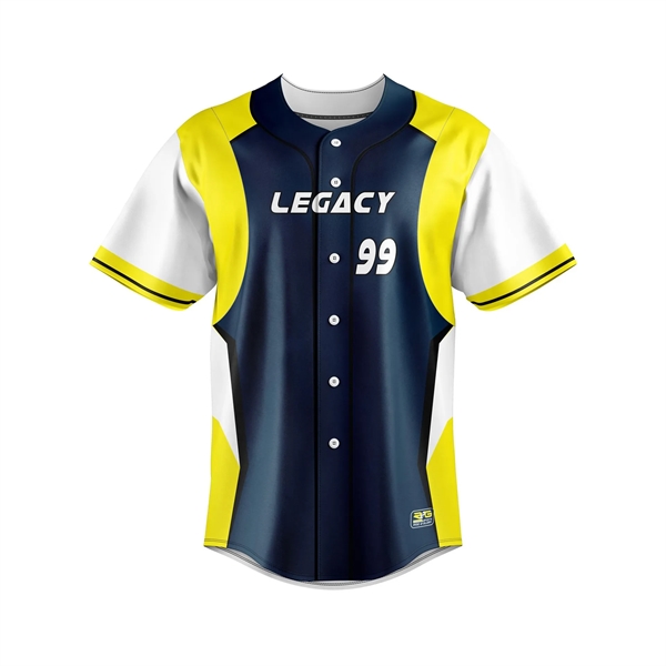 Sublimated Baseball/Softball Full Button Jersey - Pro-Fit - Sublimated Baseball/Softball Full Button Jersey - Pro-Fit - Image 2 of 5