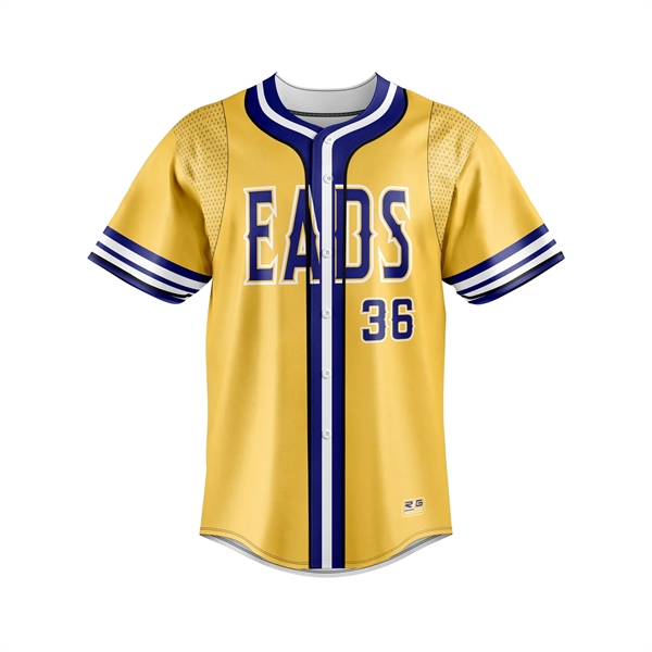 Sublimated Baseball/Softball Full Button Jersey - Pro-Fit - Sublimated Baseball/Softball Full Button Jersey - Pro-Fit - Image 4 of 5