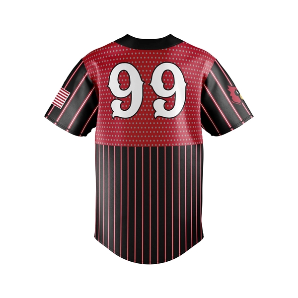 Full Dye Sub Baseball/Softball Two Button Jersey - Pro-Fit P - Full Dye Sub Baseball/Softball Two Button Jersey - Pro-Fit P - Image 5 of 5