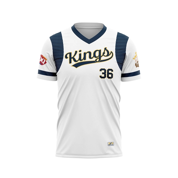 Full Dye Sub Baseball/Softball V-Neck Pullover Jersey - Pro- - Full Dye Sub Baseball/Softball V-Neck Pullover Jersey - Pro- - Image 4 of 5