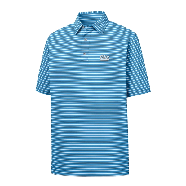 Foot Joy Men's Stretch Lisle Pinstripe Golf Shirt - Foot Joy Men's Stretch Lisle Pinstripe Golf Shirt - Image 5 of 16