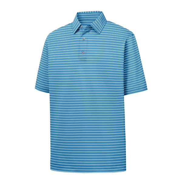 Foot Joy Men's Stretch Lisle Pinstripe Golf Shirt - Foot Joy Men's Stretch Lisle Pinstripe Golf Shirt - Image 6 of 16