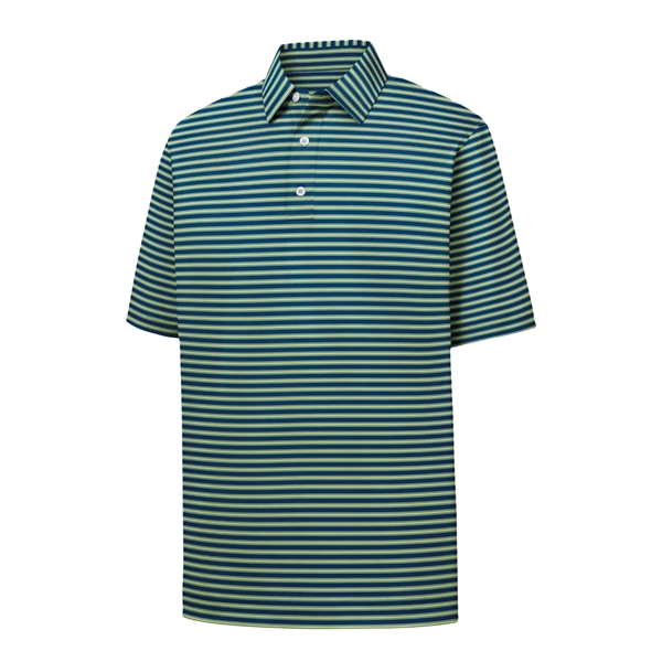 Foot Joy Men's Stretch Lisle Pinstripe Golf Shirt - Foot Joy Men's Stretch Lisle Pinstripe Golf Shirt - Image 8 of 16